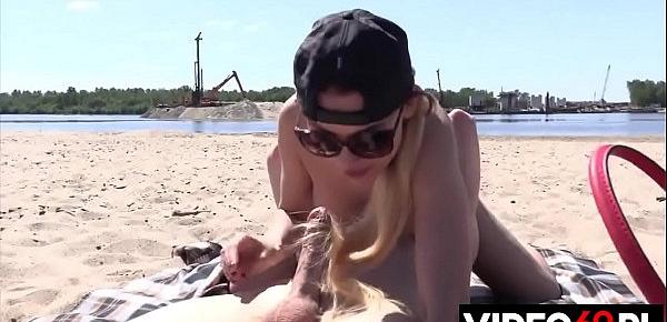  Polskie porno - Seks na plaży nudystów
